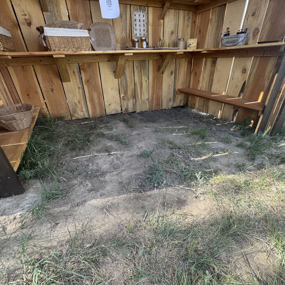The inside of the shed before the installation.